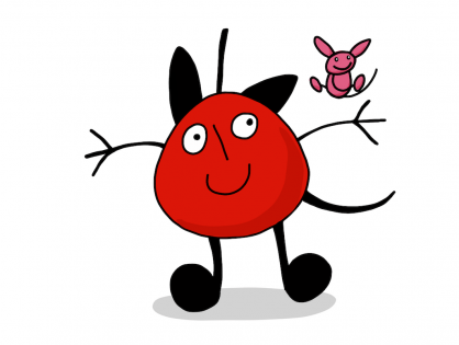 Super Heroino Gato manzana y su Kwami de poder